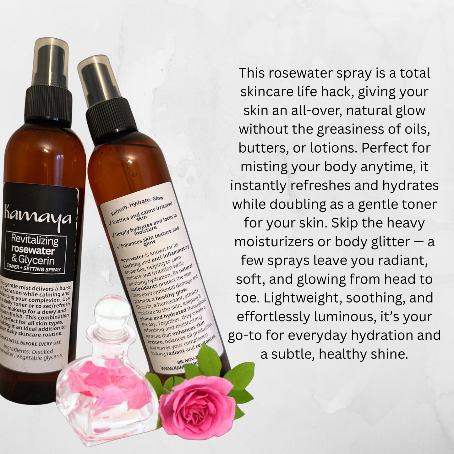 Revitalizing Rosewater & Glycerin Spray 8oz